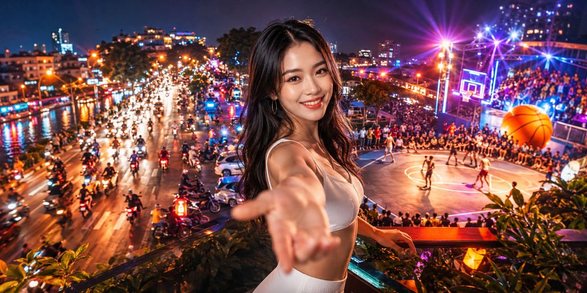 Bảng thông tin thể thao tại chợ đêm Hà Nội với bối cảnh cá cược bóng rổ