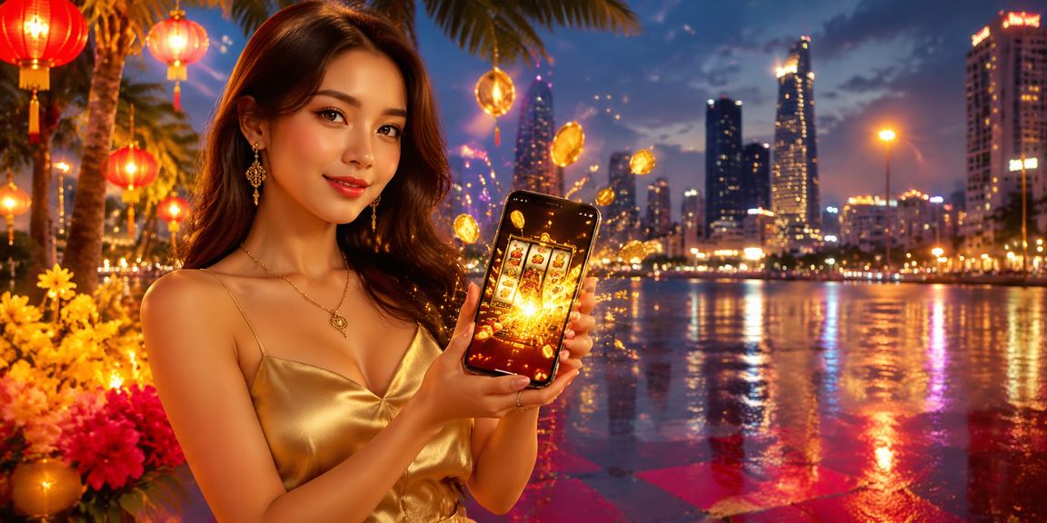 Màn hình slot game trong không khí Tết tại TP Hồ Chí Minh