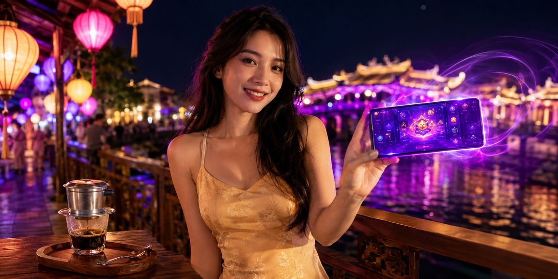 Người dùng tại Huế xem thông tin thể thao trên điện thoại trong quán cà phê